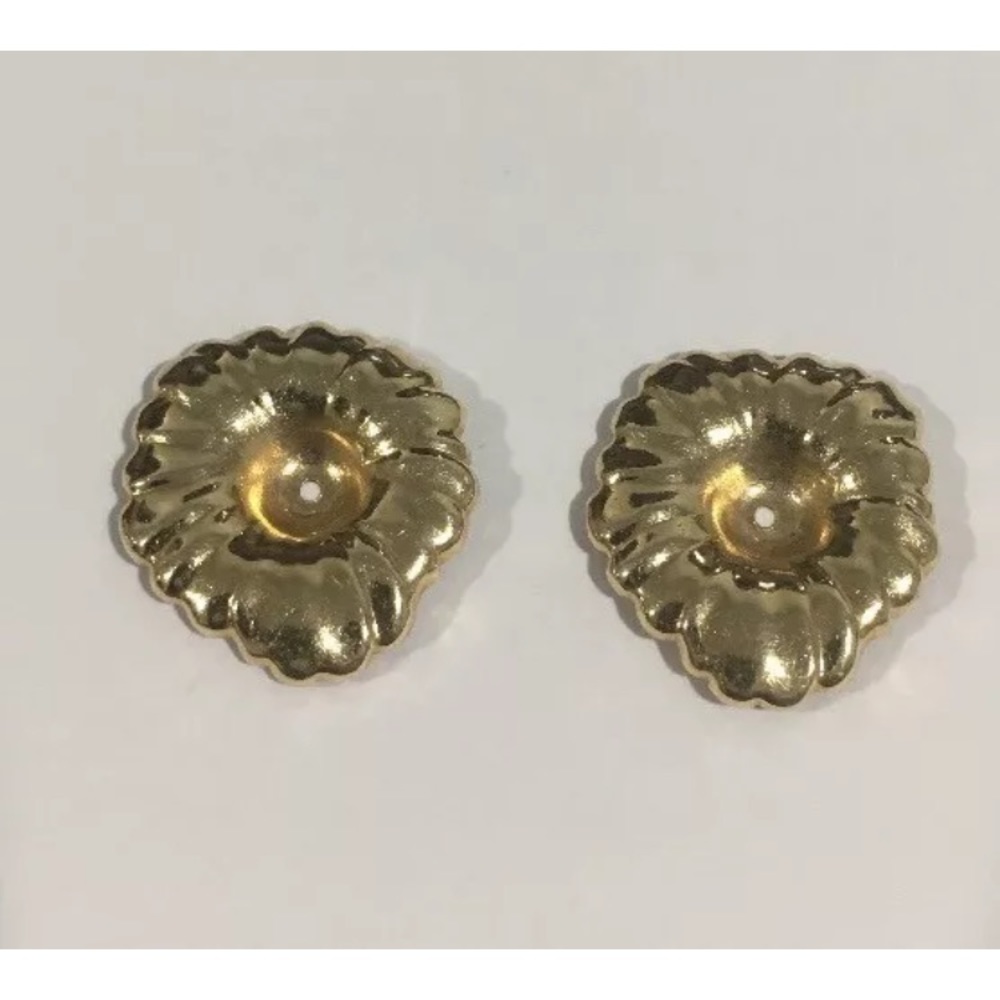 14k Yellow Gold Flower 🌺 Shape Earring Jacket